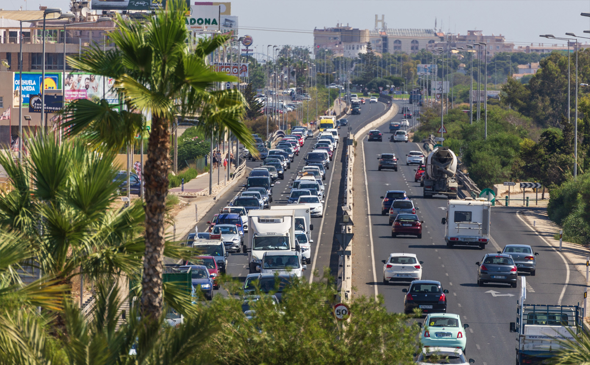 Driving in Spain on the Orihuela Costa