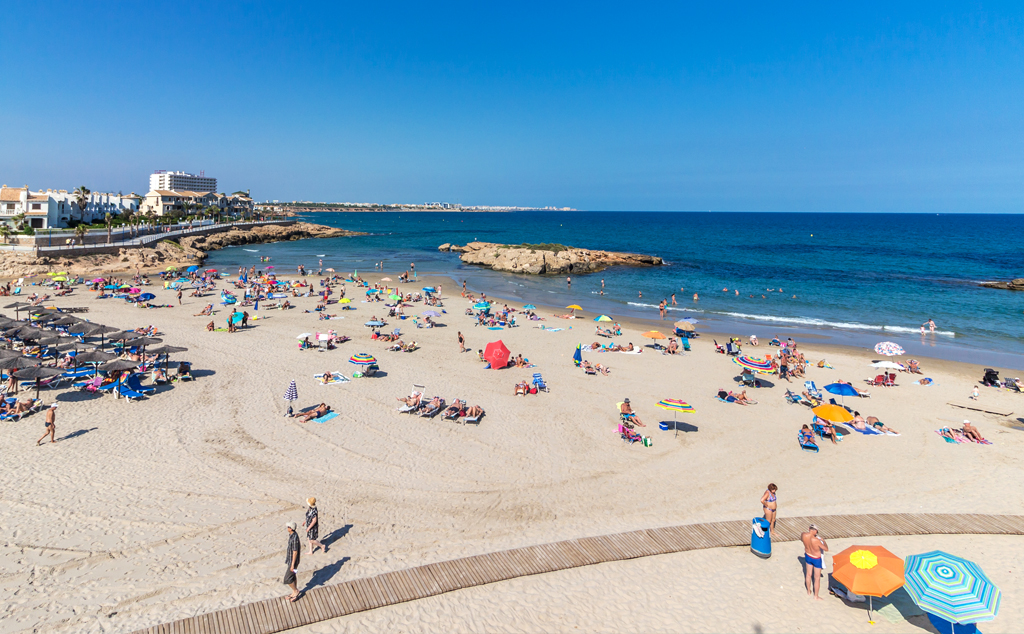 Cala Capitán beach in Cabo Roig, Orihuela Costa