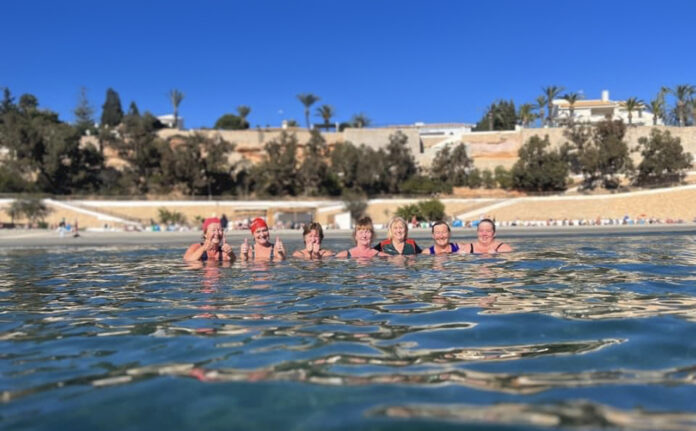 Cold water swimming at Cabo Roig beach Orihuela Costa